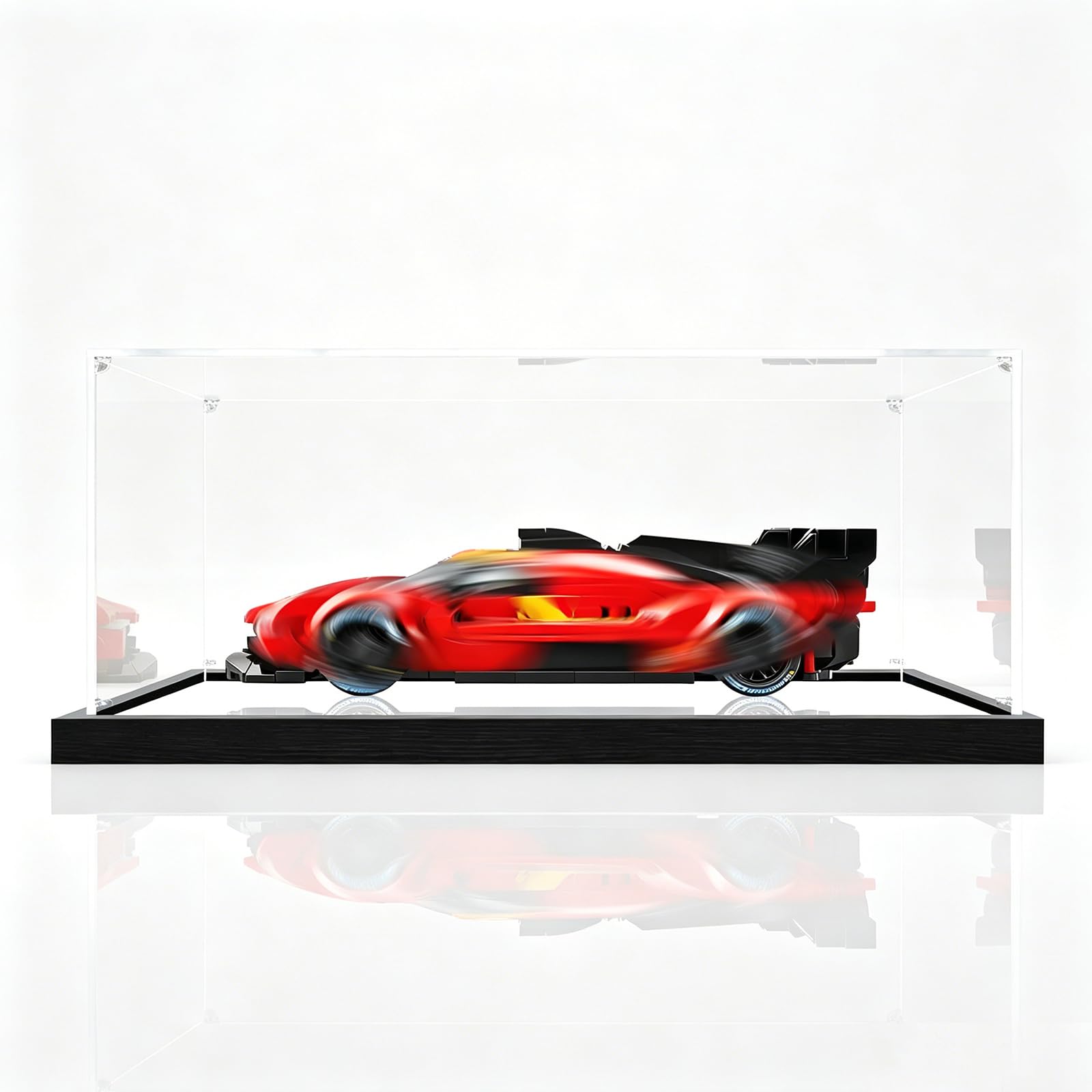 Wysokiej jakości akrylowa pyłoszczelna prezentacja - kompatybilna z Lego 77261 Supercar, przezroczysta - idealna do zestawów konstrukcyjnych i figurek kolekcjonerskich (przezroczysta)