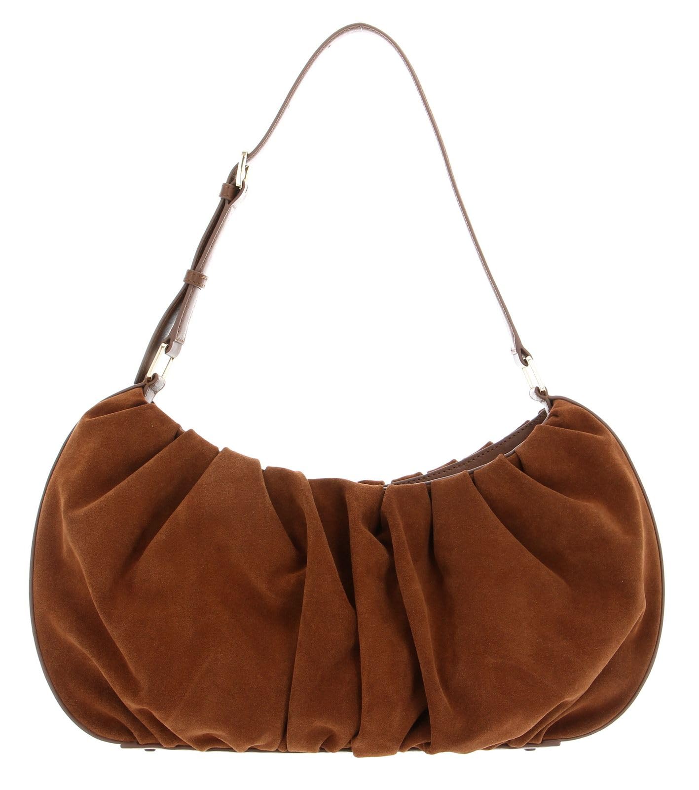 Mandarina Duck Velvet Plisse Hobo, Woman, Caramel Cafe, Taglia Unica