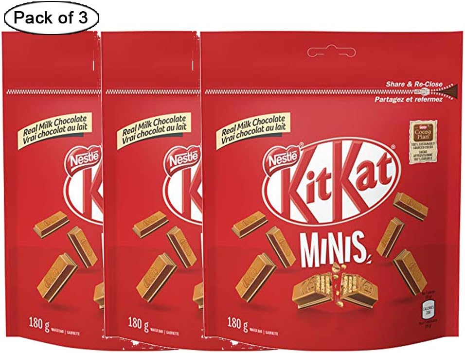 Nestlé Kitkat Minis Pouch, 180G (Pack of 3) by Kit Kat Amazon.ca