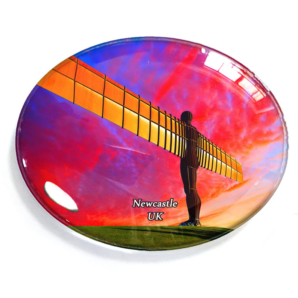 Newcastle UK Magnet Fridge Refrigerator Freezer Magnet Sticker Souvenir Decorations Oval Crystal Magnet Kitchen Whiteboard