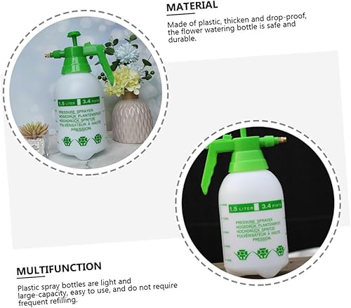 Miniatura 5 de VANZACK Pulverizador neumático Pulverizador de botella de agua Pulverizador de presión manual Latas de riego de flores Pulverizador de bomba para