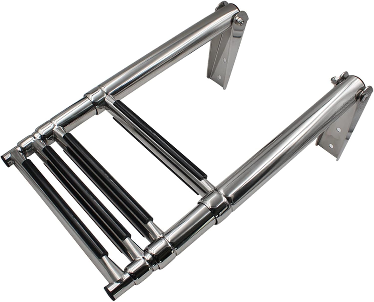 Stainless Steel Launching Telescopic Ladder, Folding Ladder for Yacht Equipment, Deck Ladder Yacht Marine Hardware Accessories