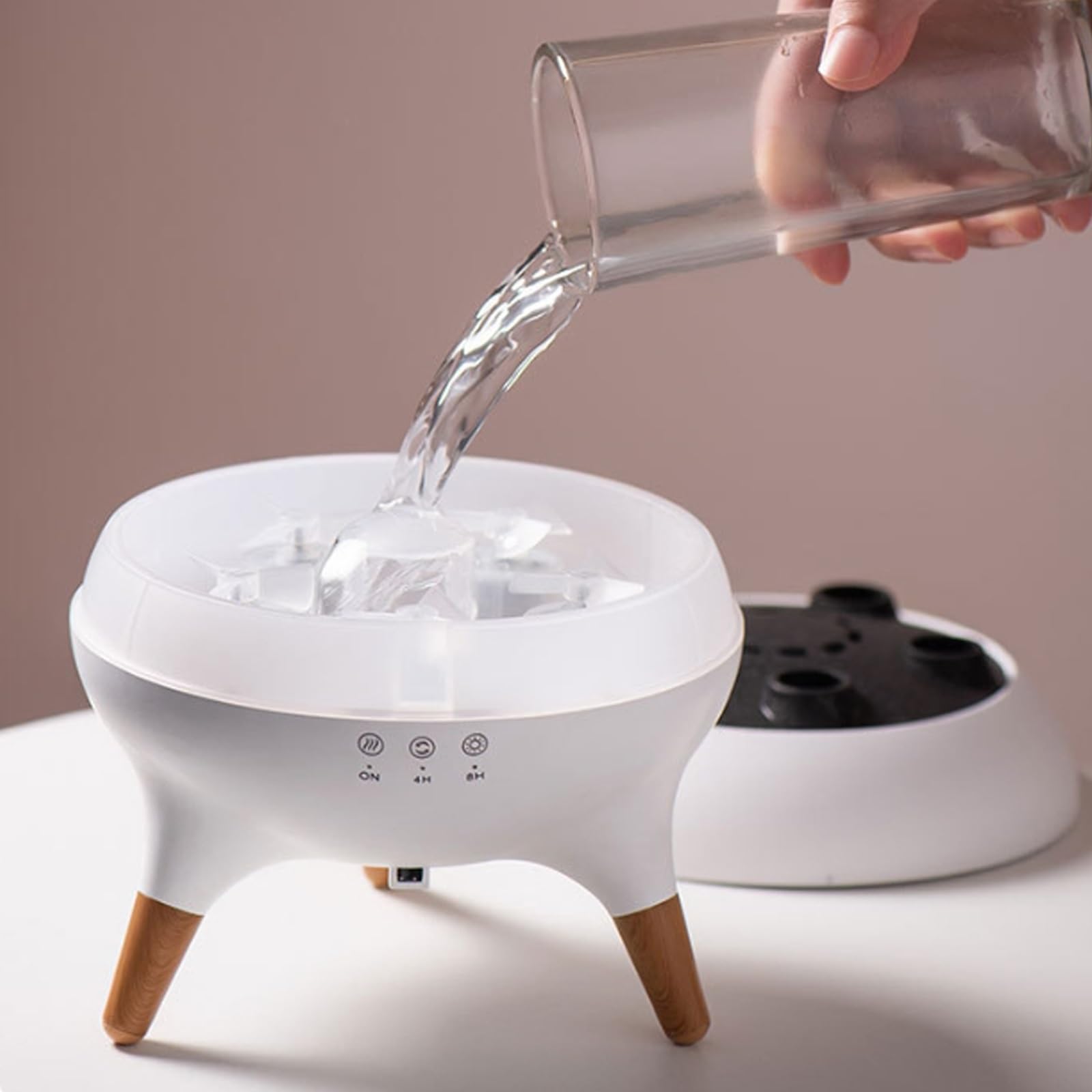 DJMAW Dyfuzor meduzy, dyfuzor meduzy do olejków eterycznych, cichy dyfuzor ultradźwiękowy 250 ml, cichy nawilżacz powietrza z zimną mgiełką, dynamiczny dyfuzor olejków eterycznych z meduzy
