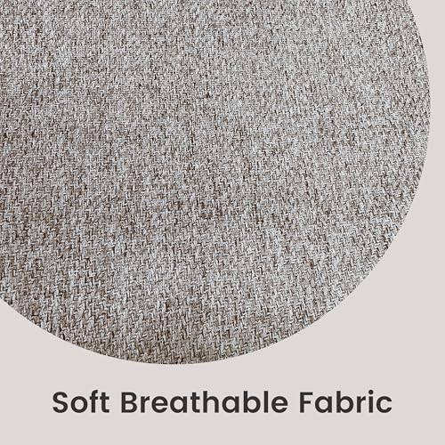 Sectional Sofa and Couches for Living Room, 78'' Brown 3 Seat L-Shaped Couch with Movable Ottoman, Comfy Linen Convertible Sectionals Sofas with Chaise for Apartment, Office, Small Space - Image 5