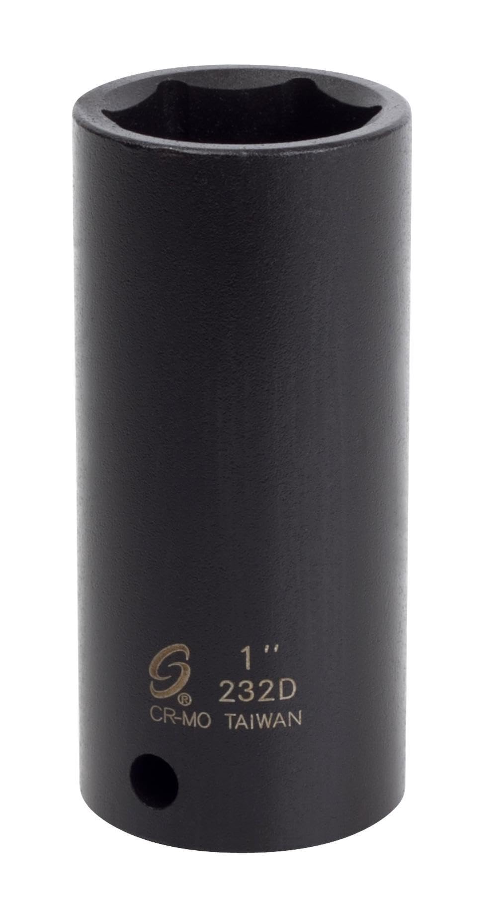 Sunex Black 232D 1/2-Inch Drive 1-Inch Deep Impact Socket