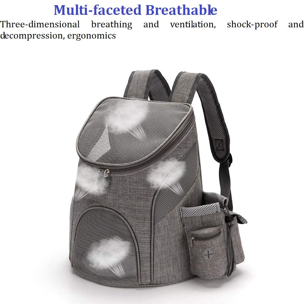 Mochilas para Perros, Bolsa de Viaje para Mascotas Gatos Portadora Portátil | Material: poliéster, soporte de hasta 3 kg, para caminar senderismo en bicicleta
