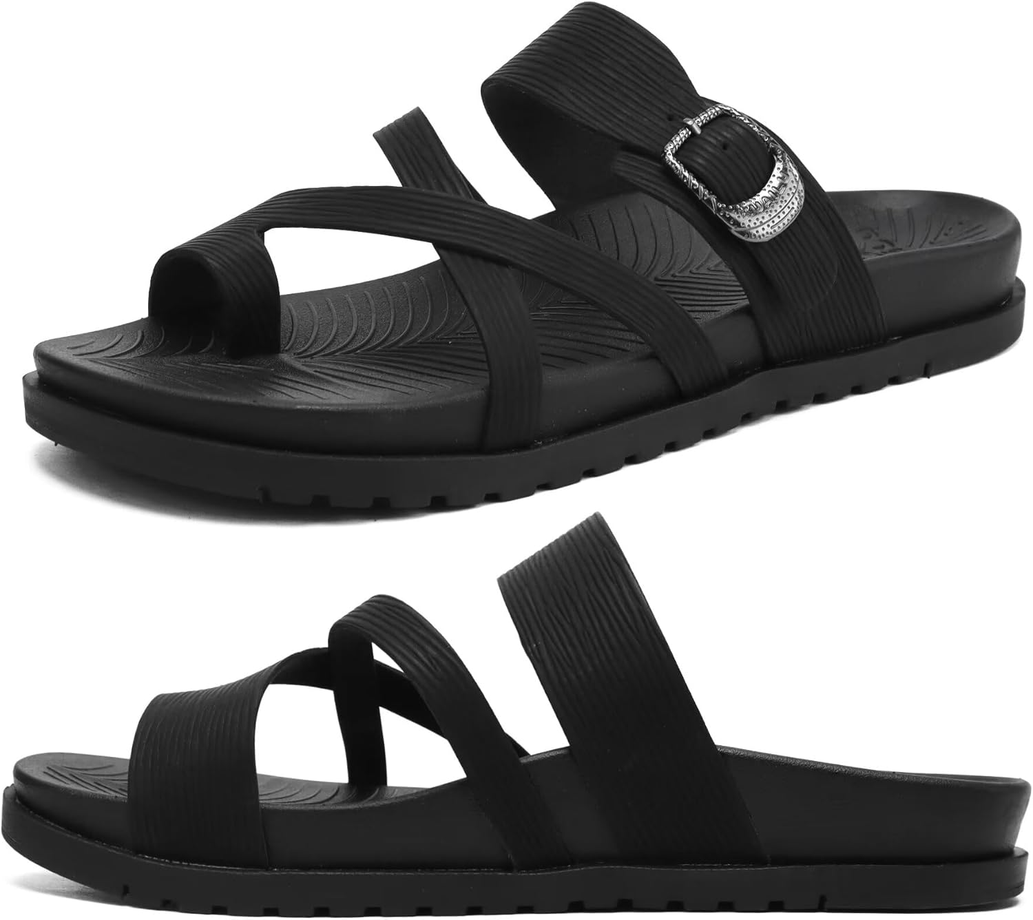 KuaiLu Womens Orthopedic Sandals With Comfortable Arch Support Cushion Yoga Mat Slides Fashion Summer Beach Flat Sandles Adjustable Open Toe Travel Outdoor Plantar Fasciitis Flip Flops US Size 5-11 KuaiLu Womens Orthopedic Sandals With Comfortable Arch Support Cushion Yoga Mat Slides Fashion Summer Beach Flat Sandles Adjustable Open Toe Travel Outdoor Plantar Fasciitis Flip Flops US Size 5-11
