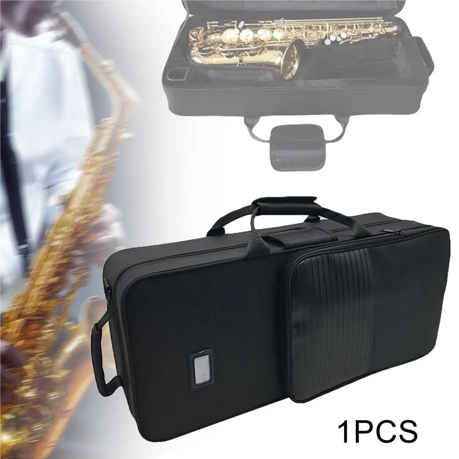 Estuche para saxofón Estuche for saxofón alto con bolsillo externo acolchado y bolsa de transporte especial for acompañamiento