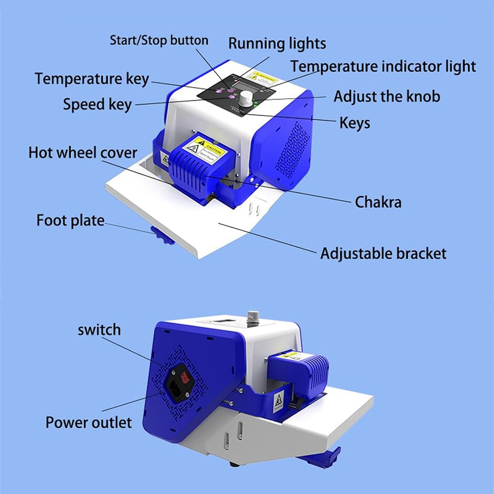 Sigillante continuo per sacchetti riscaldati, sigillatrice termica in plastica da 300 W con controllo della temperatura da 0 a 200 ℃, confezionatrice automatica per alimenti per sacchetti di spessore