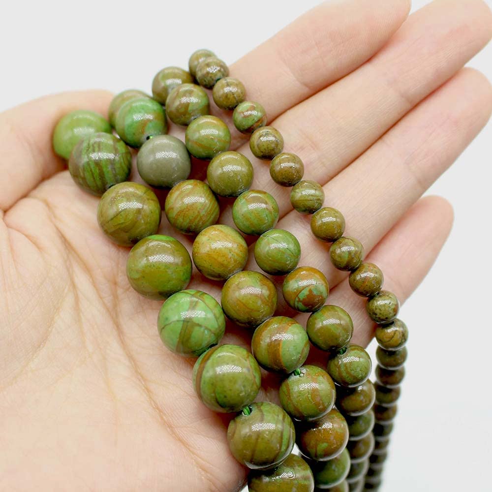 ダークグリーン パール風ビーズ ジュエリーセット c0a8faef900ab9ae5134d35d95795e