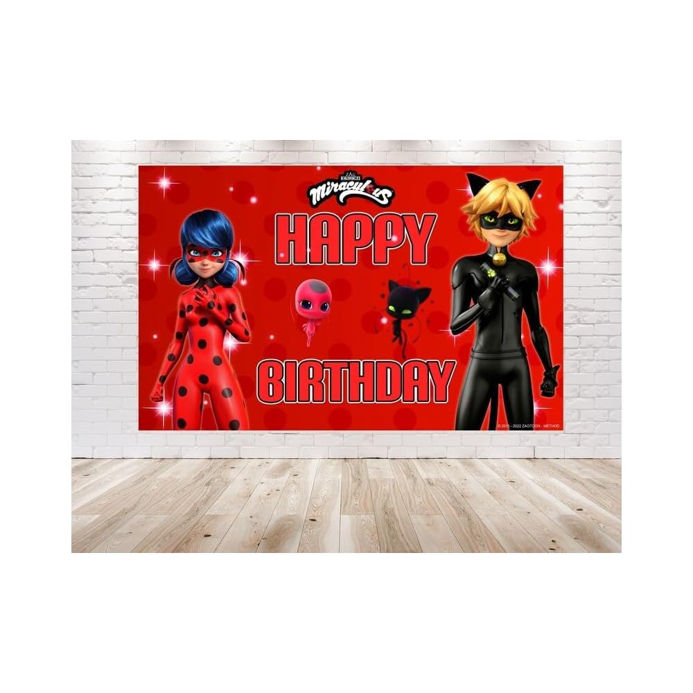 5x3 FT Miraculous Ladybug Backdrop for Birthday Nepal | Ubuy