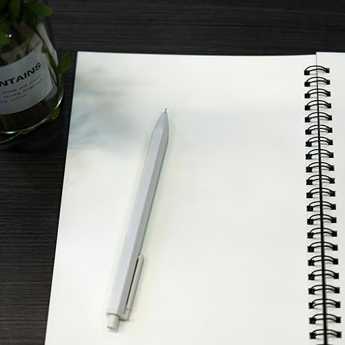 Miniatura 7 de Cuaderno de espiral en blanco de 10 x 7.5 pulgadas, 3.53 oz/m², paquete de 2, tapa suave, cuaderno de bocetos, 50 páginas/25 hojas, (negro)