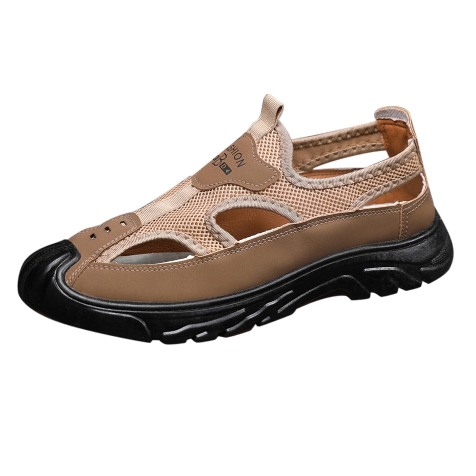 Sandali sportivi da donna – Sandali piatti da donna con suola testurizzata, sandali in rete con supporto per arco plantare, punta chiusa, scarpe da ginnastica all'aperto, escursionismo, trekking