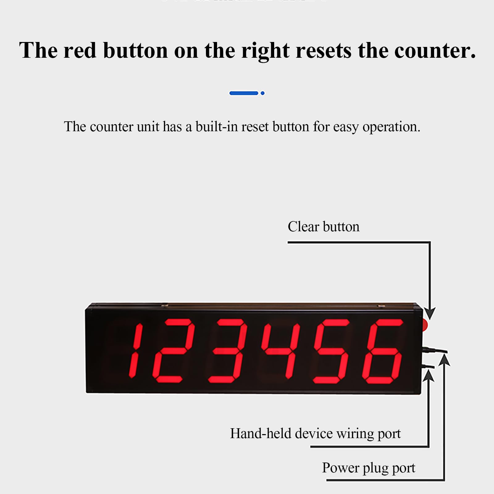 Contatore manuale a LED Up/Down con telecomando, display a 4 cifre, impostazione numerica arbitraria, funzione di memoria di spegnimento, compatibile con vari sensori