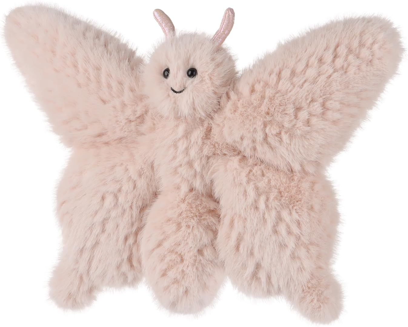 Apricot Lamb Butterfly Plush Stuffed Animals for Kids, Soft Cute Plushies Toys for Baby Girl and Boy, Fluffy Butterfly Pink
