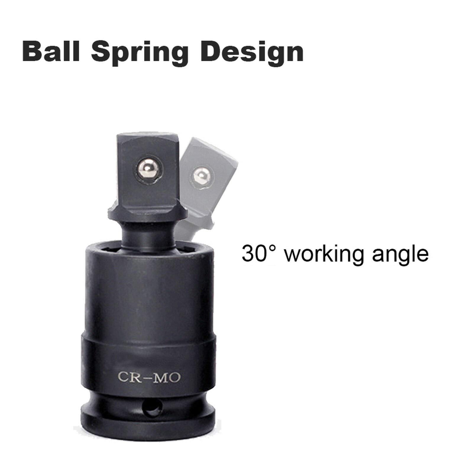 Swivel Impact Universal Socket Joint U Knuckle Air Wobble Sleeve Adapter Extension Electric Wrench 1/2inch Drive 90 360 Degree - 1420