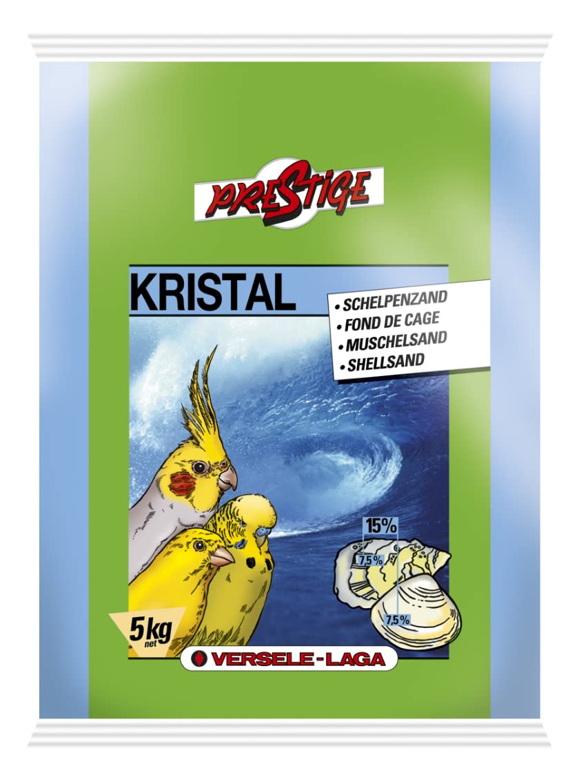 Versele Laga - Sable Blanc Prestige Kristal à L'anis pour Fond De Cage à Oiseaux - Sac De 5 Kg