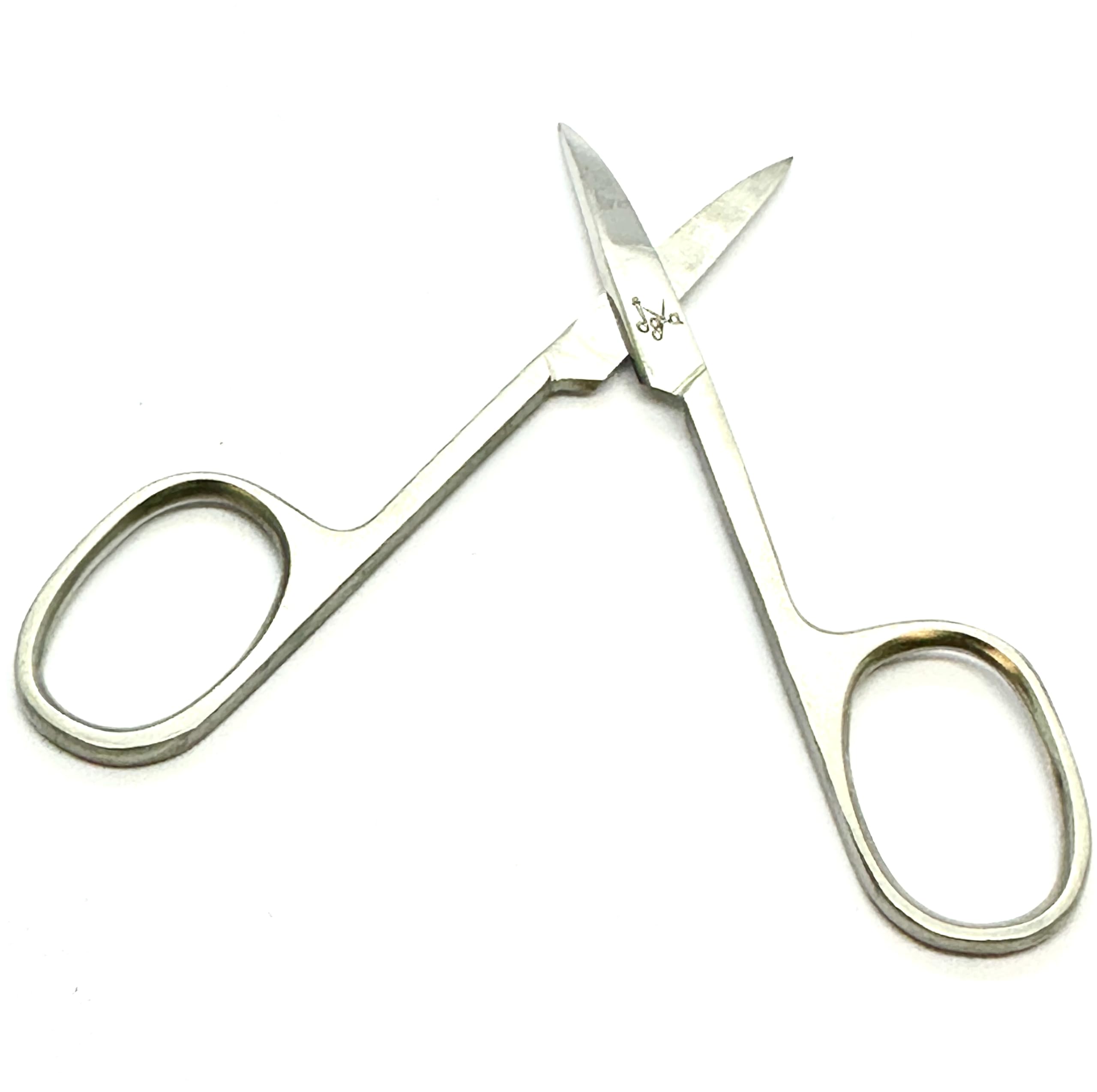 Ciseaux professionnels JOYA pour ongles – Courbe extra tranchante, acier inoxydable, pour cuticules, sourcils, poils du visage, moustache et nez, petite taille et économique.