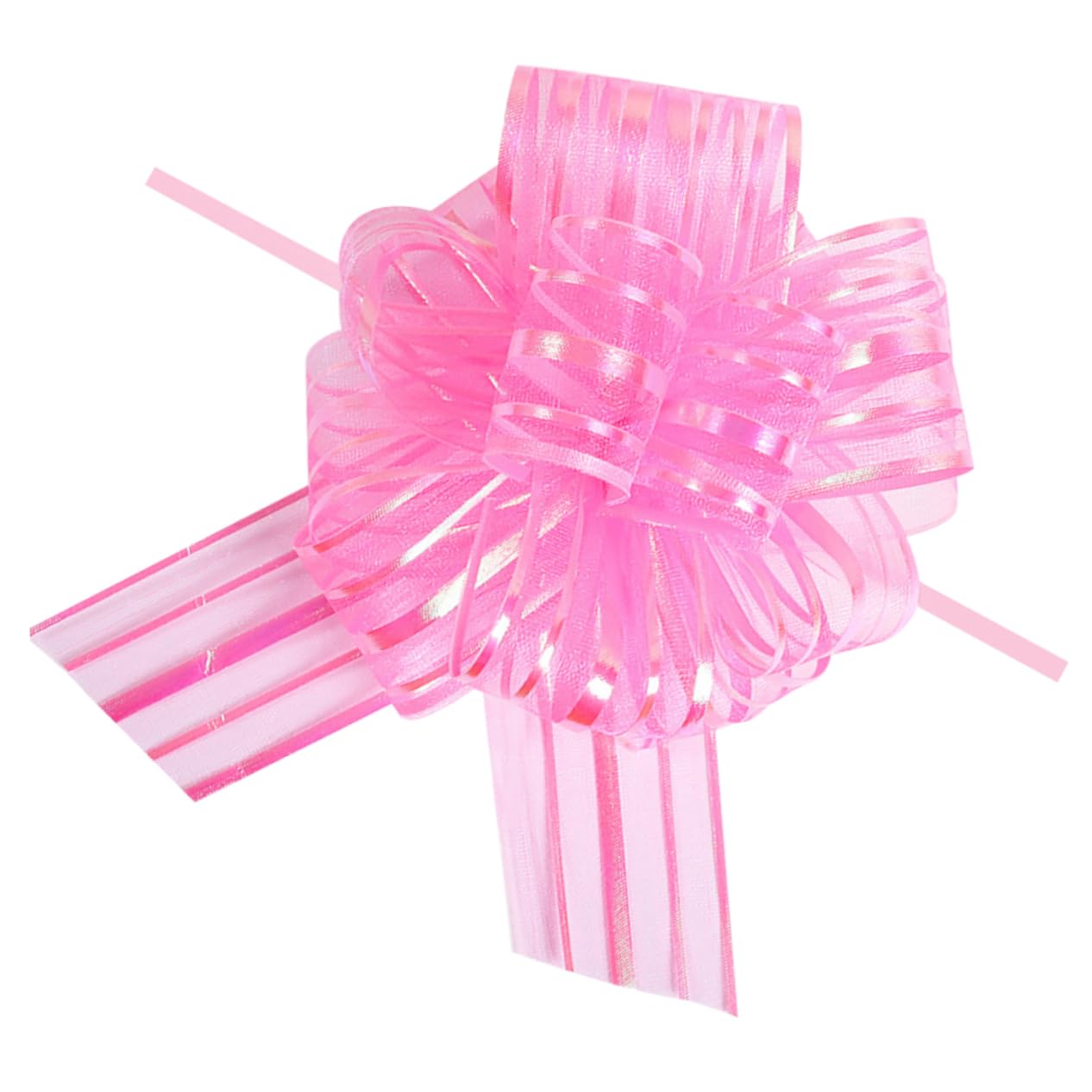 Beavorty 36 Stk Hochzeitsgeschenke Bögen Organza-Zugschleife Bögen als ribbon ripsband Weihnachtsbaumschleifen ziehen Sie Bögen für Hochzeitsschleifen Dekoration Rosa