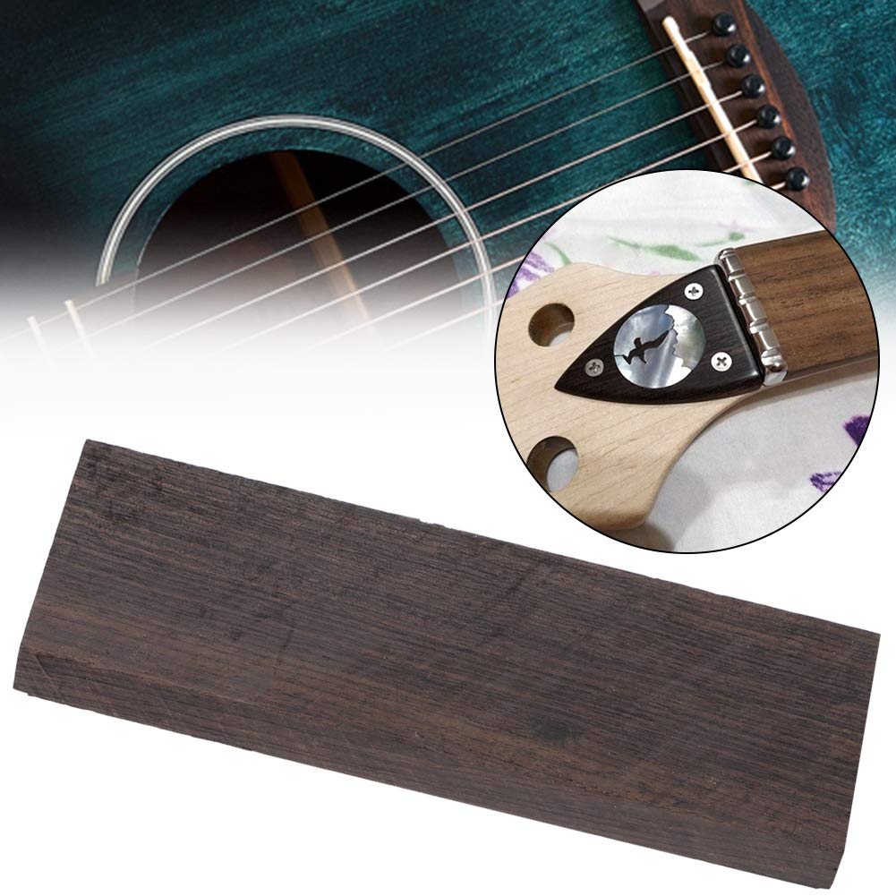 Madera de Ébano para Instrumentos Musicales, 4 Piezas, 12x4x1 cm, Material Original DIY, Mango de Madera, Reemplazo