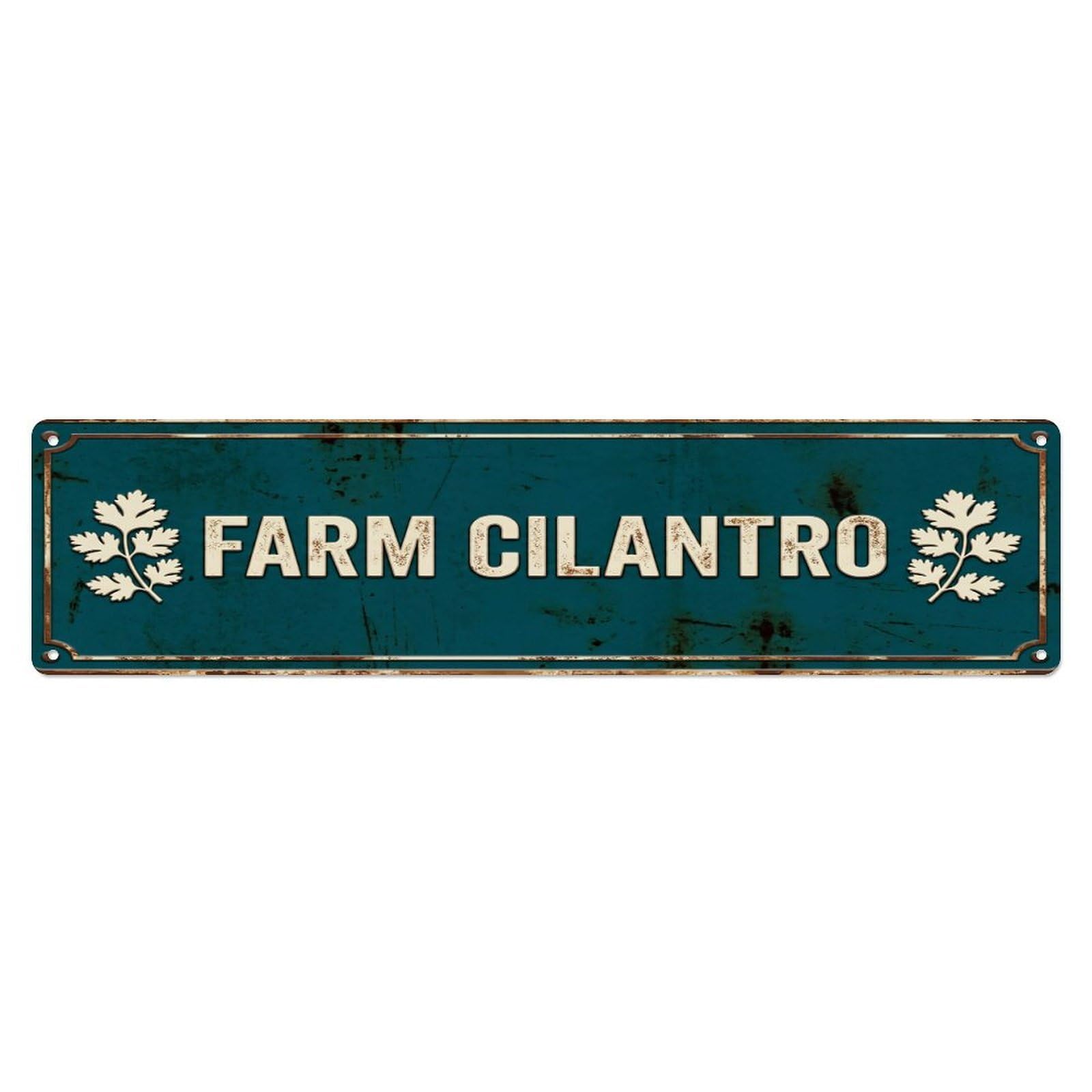 FARM CILANTRO Vintage Herb Rustic Farmhouse Metal Tin Sign