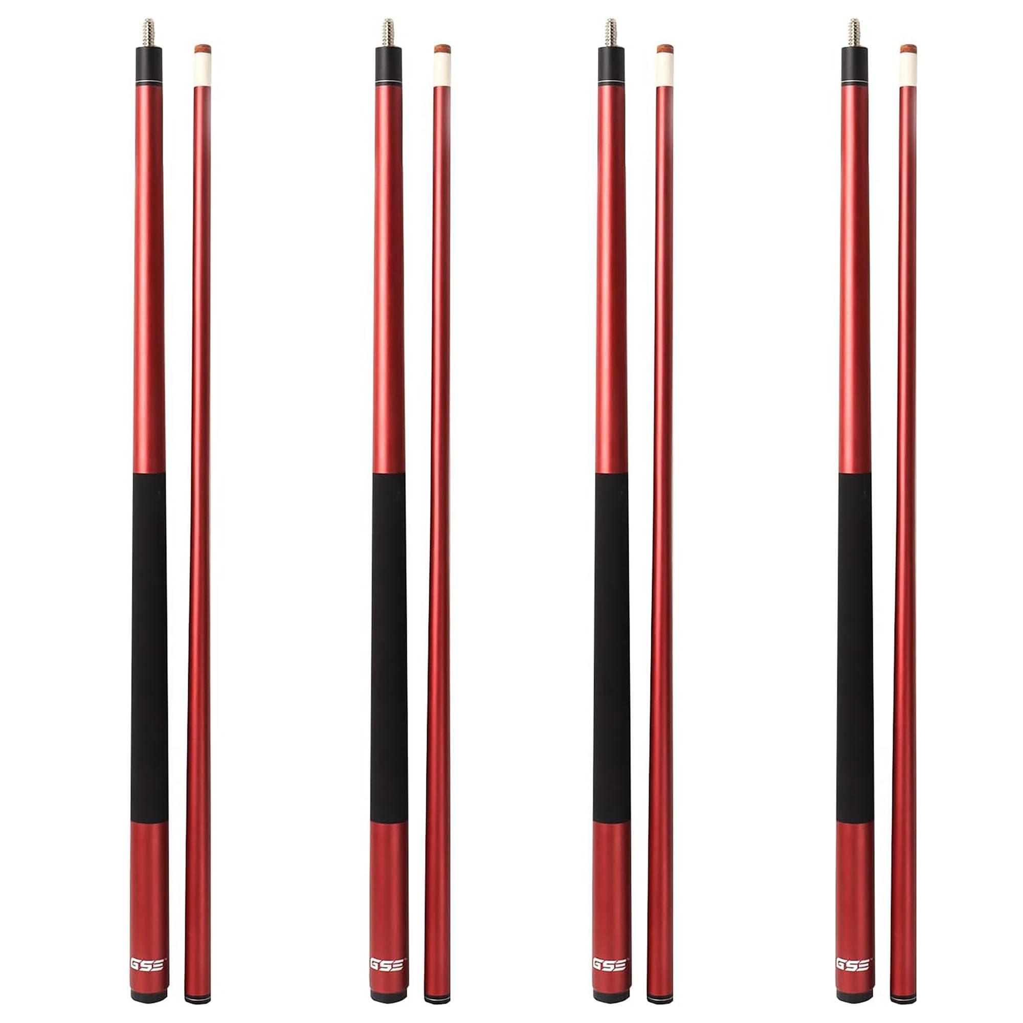 GSE 58" 2-Piece Fiberglass Graphite Composite Billiard Pool Cue Sticks (Several Colors Available, Weight from 18oz, 19oz, 20oz, 21oz)