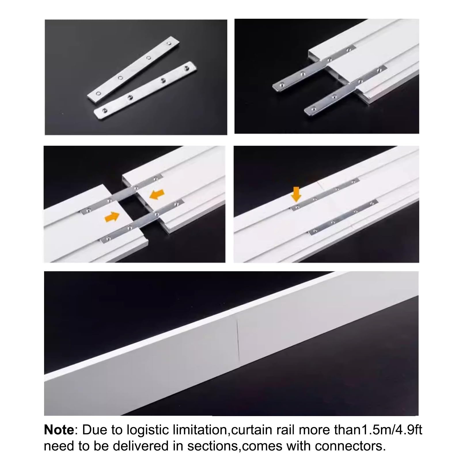 Rideau gris personnalisé Parmet Box - Rideaux occultants sans rail - 1,5 m de long - Décoration d'intérieur élégante - Parfait pour les intérieurs modernes