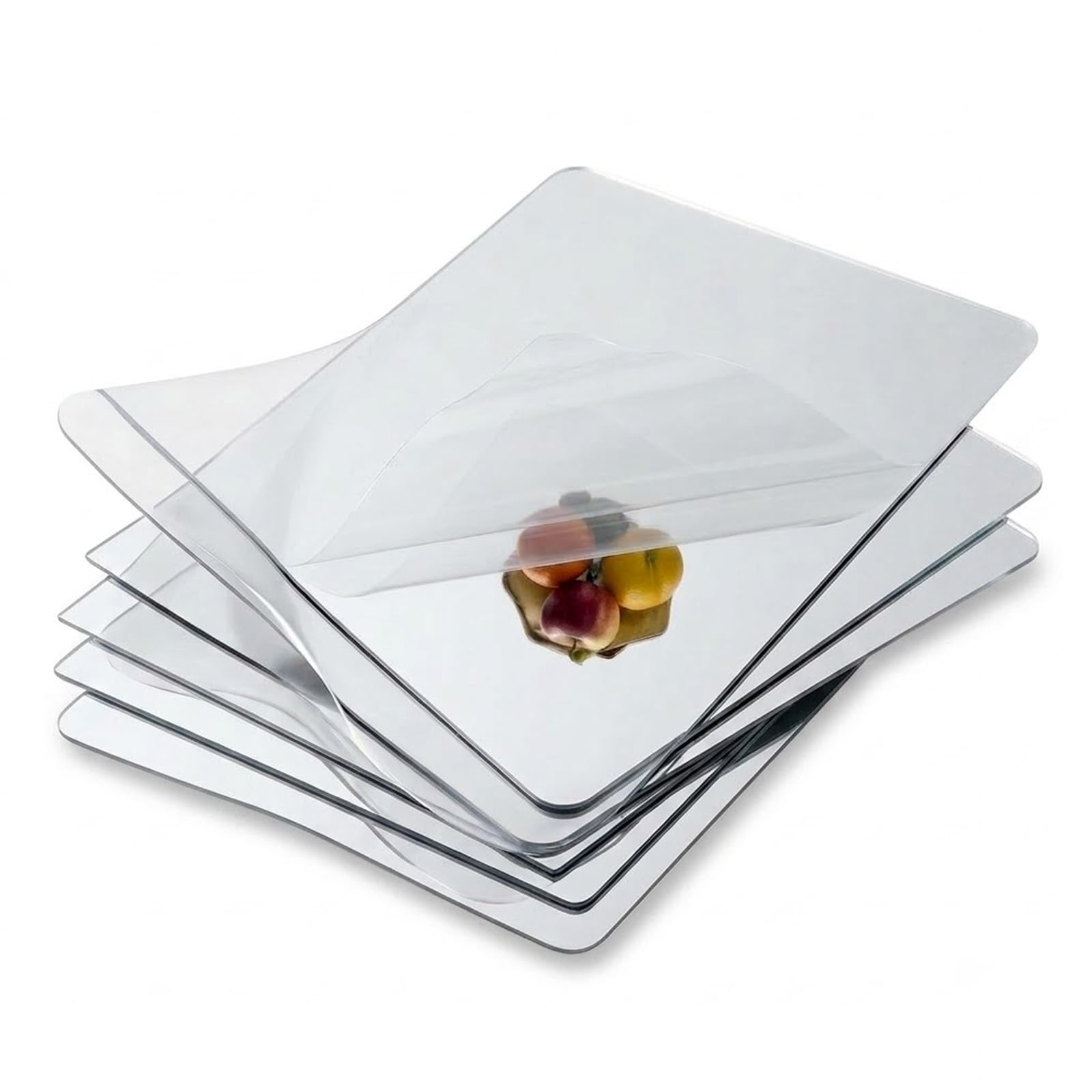 4 PCS Acrylic Mirror Sheets 20x30cm Self-Adhesive Shatterproof Wall Mirrors