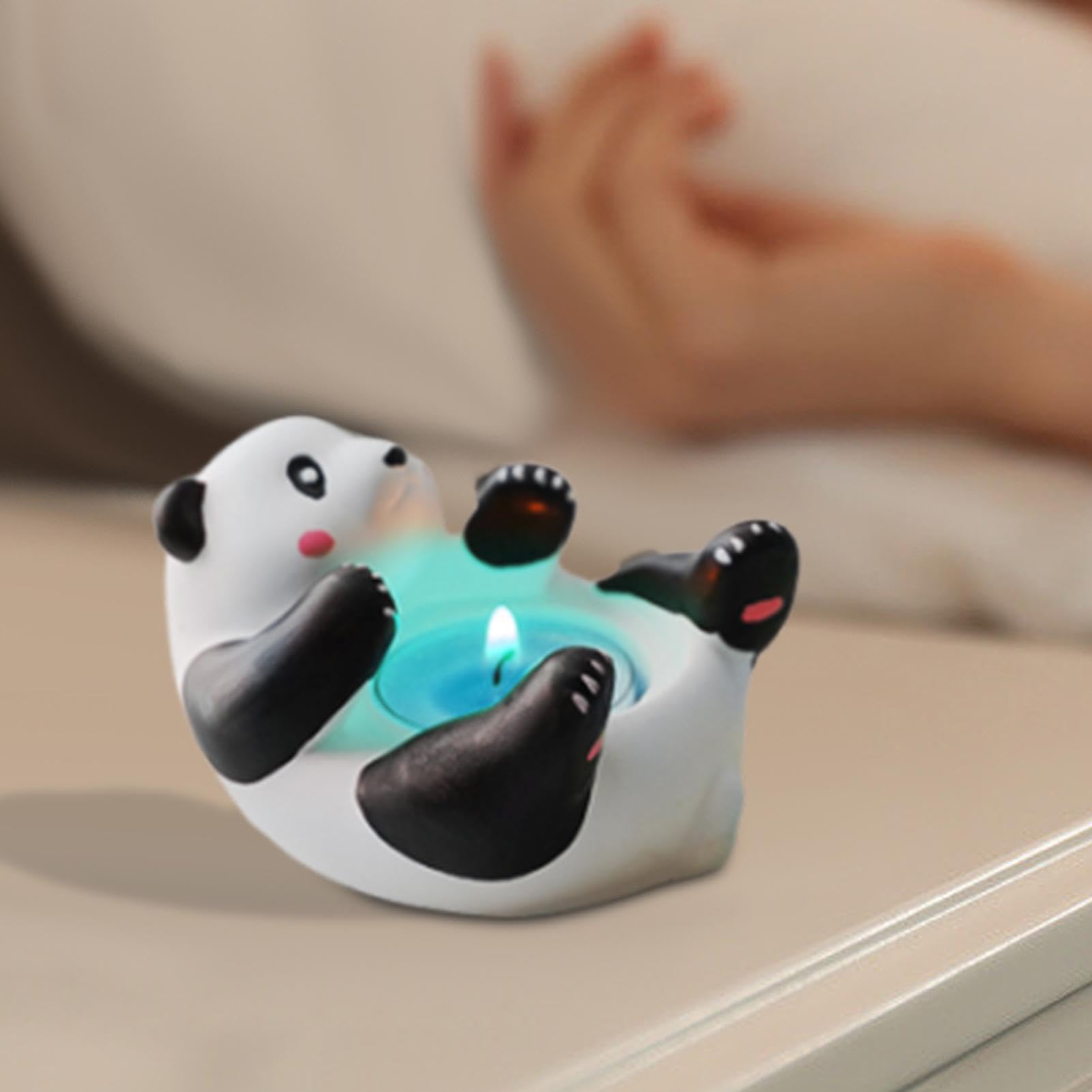 Titular de la luz del té - Estante Elegante del té, Chadin Decorativo | Figuras de Animales pequeños, Soporte de luz de Mini té de, decoración romántica de la Mesa, Accesorio de Velas para