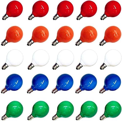 Miniatura 8 de Abeja Bombillas LED G40 de repuesto, bombilla de globo inastillable de 1 W para base de tornillo de candelabro E12, bombillas LED para tira de luces