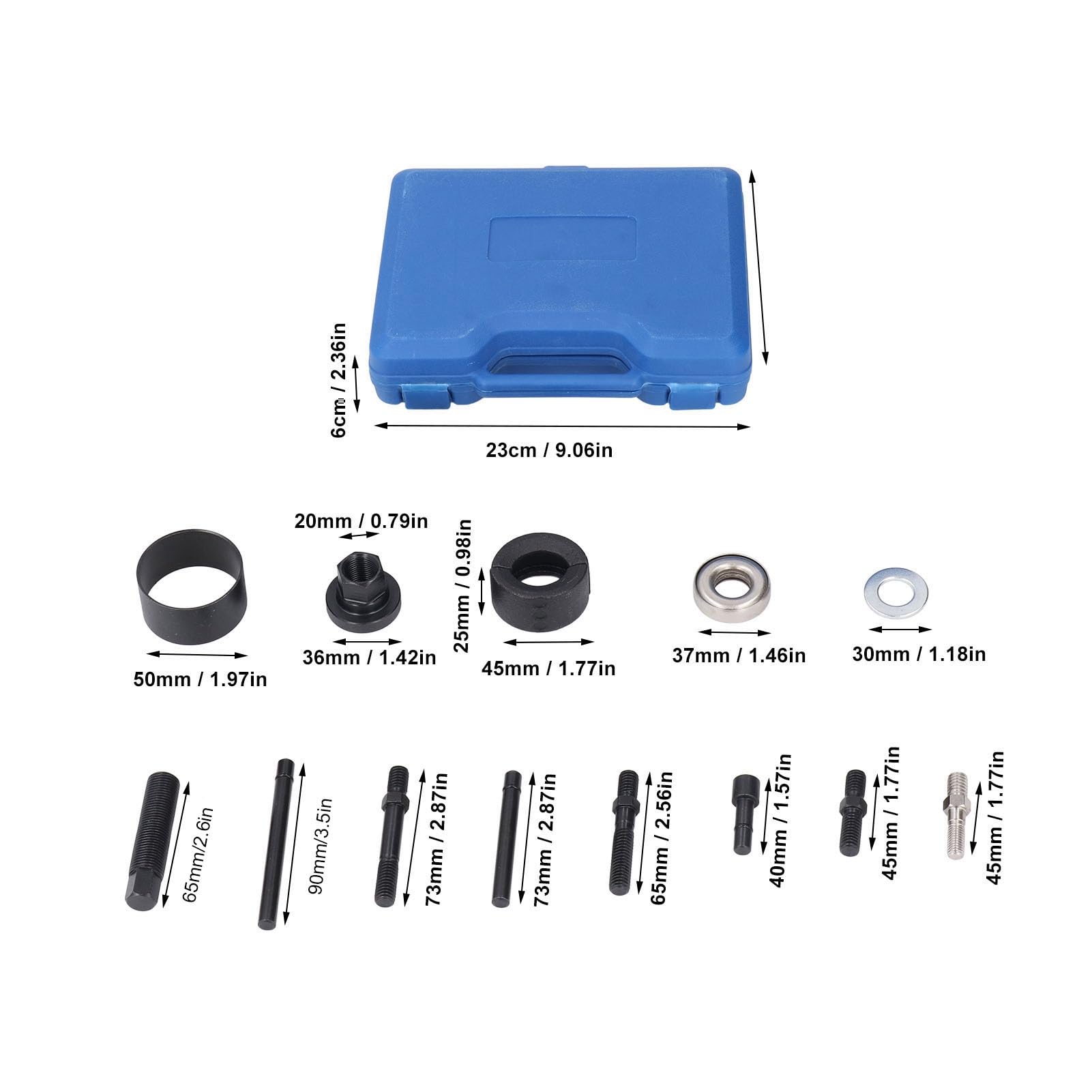 14Pcs Car Steering Wheel Puller Kit, Portable Automotive Steering Wheel Removal Tool Kit with Box for Automotive Repair Maintenance