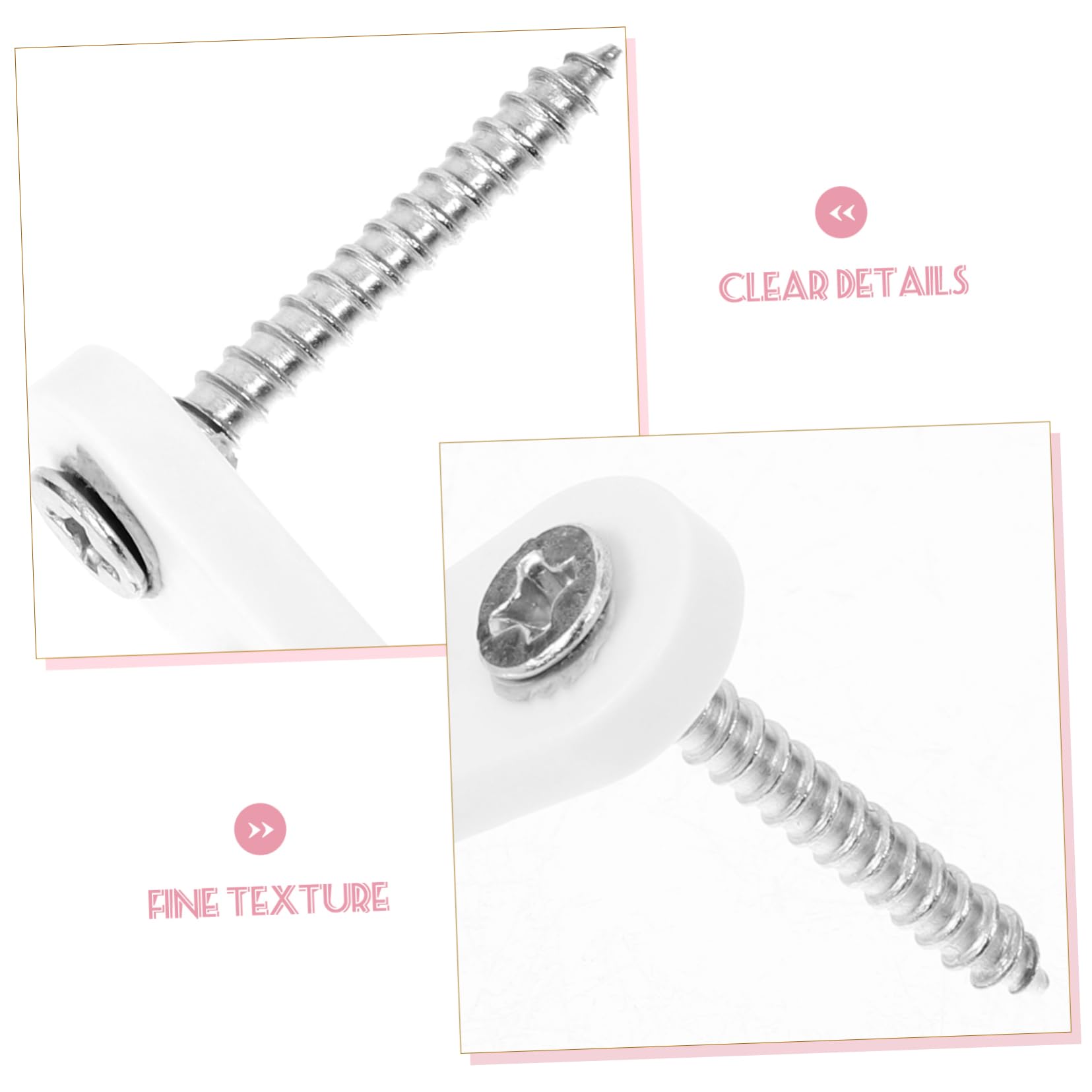 OUNONA 40 Sets Screw-in Outdoor Hooks Led Strip Light Hooks White for String Lights and Hanging Baskets