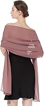 BEAUTELICATE Châle Étole En Mousseline De Soie Écharpe Foulard Léger Pour Mariage D’été Soirée Cérémonie Femme Mariée Demoiselles d'honneur