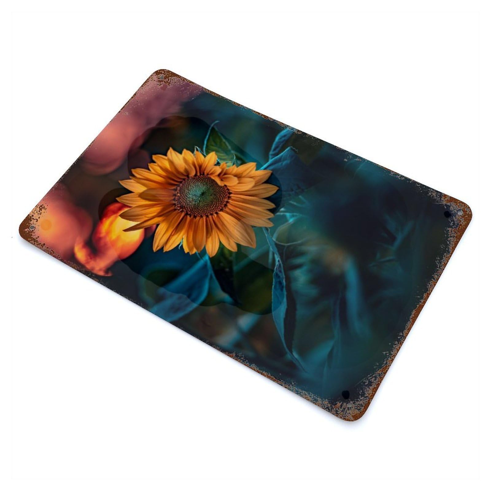 Sunflower 8 Decorative Tin Sign 11.8"x7.9", for Bistro, Counter And Cafe Decor, Classic Wall Plaque