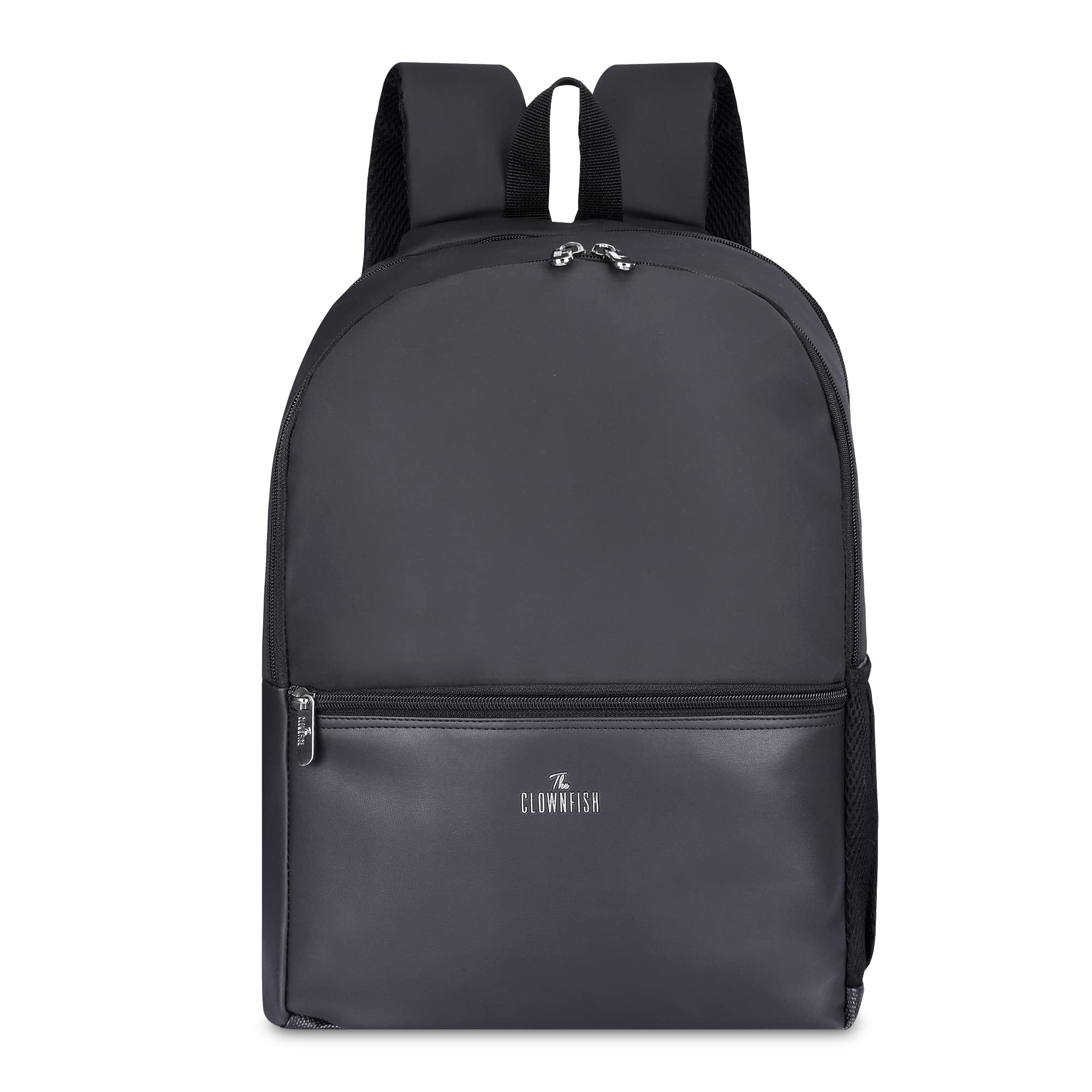 THE CLOWNFISH Outlander Series 28 liters Faux Leather 15.6 inch Laptop Backpack for Men and Women (Black) (B0BZ8PTC58) Amazon Price History, Amazon Price Tracker
