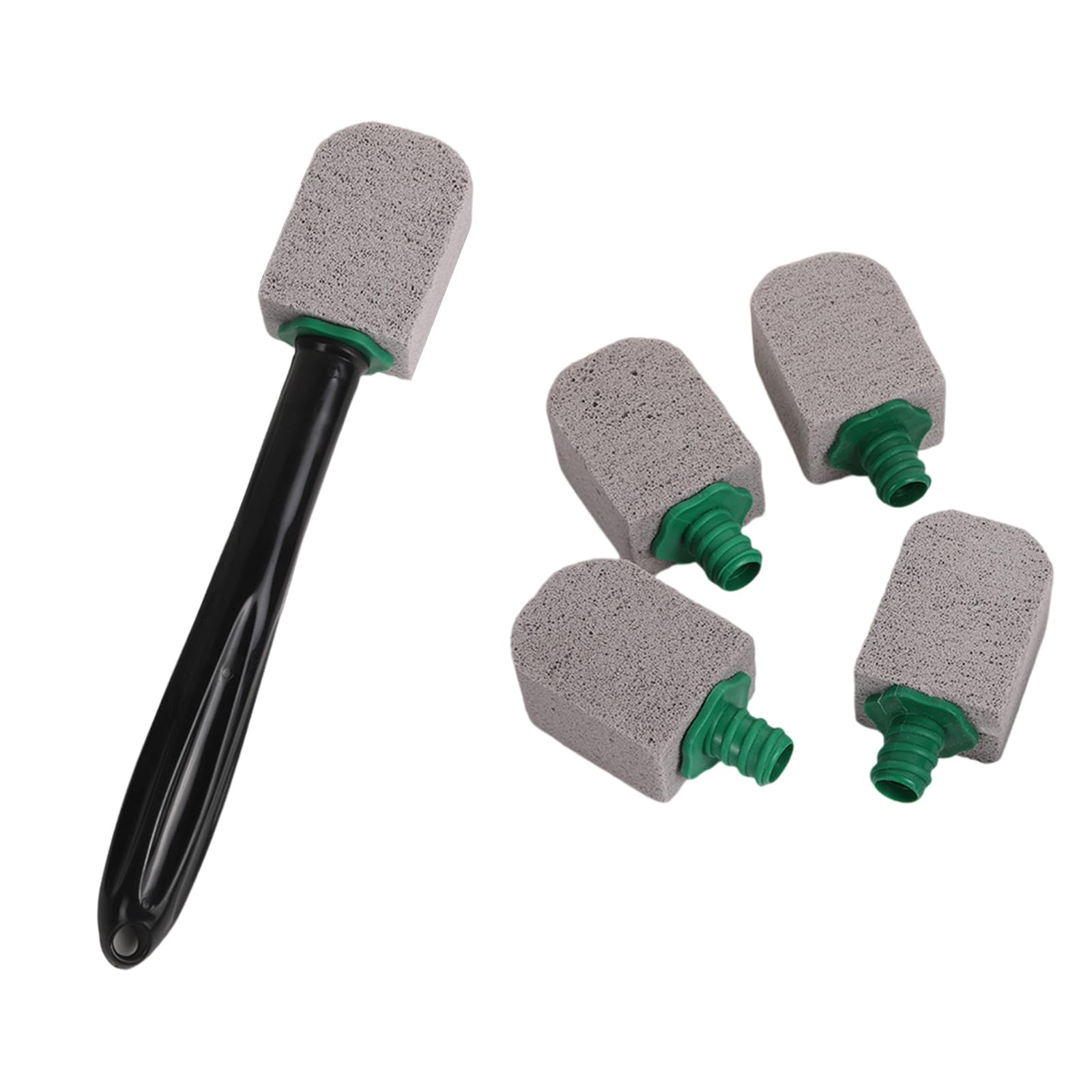 Jazuaiao Ergonomic Pumice Stone Toilet Brush Handle Efficient Bathroom Tool for Mineral Deposits Pumice Toilet Brush