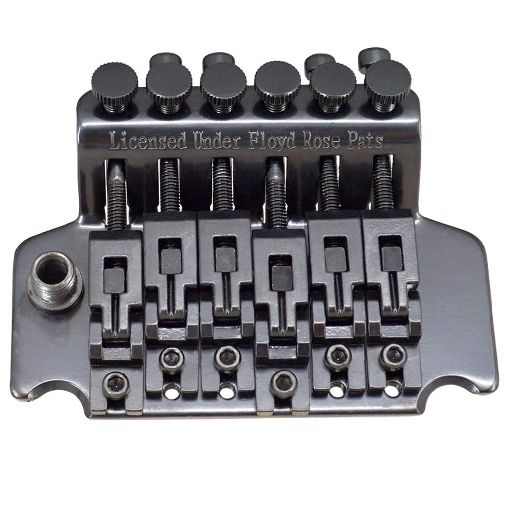 Accordatore Di Chitarra Tremolo Bridge System Guitar Electric 6 String Doppio rotolo Targhetto Sella for chitarra elettrica Sostituzione di materiali in lega di zinco Accordatore Per Chitarra Di Legno