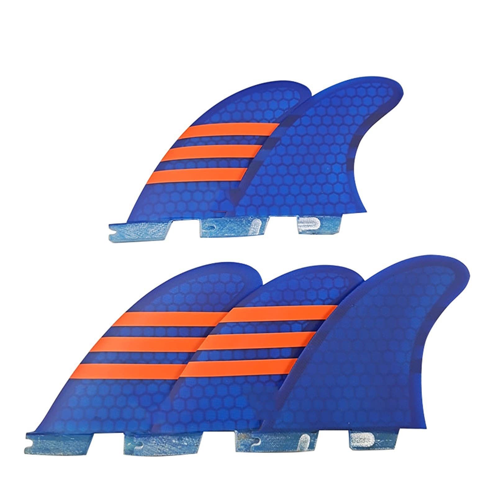 Surfboard Tail Thruster 5Pcs Surfing Tail Fin Honeycomb K2.1 Surfing Accessories Tail Rudder Surfboard Fins Glass Fiber Fins for Surfboard Modification (Color : Blue, Size : K2.1)