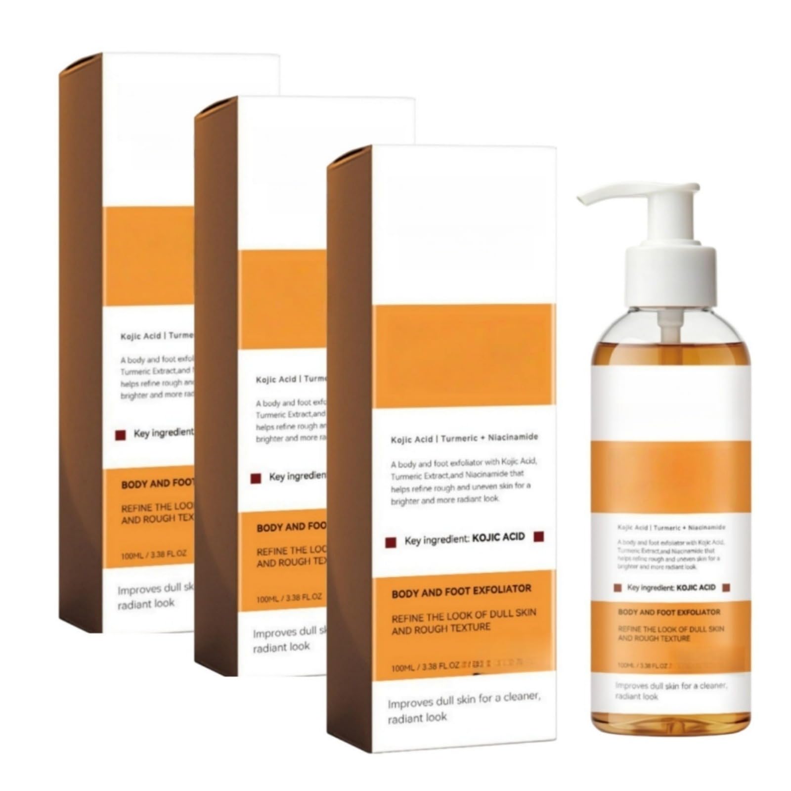 Siero Corpo & Piedi con Curcuma e Acido Kojico — Liscio, Idrata e Illumina la Pelle