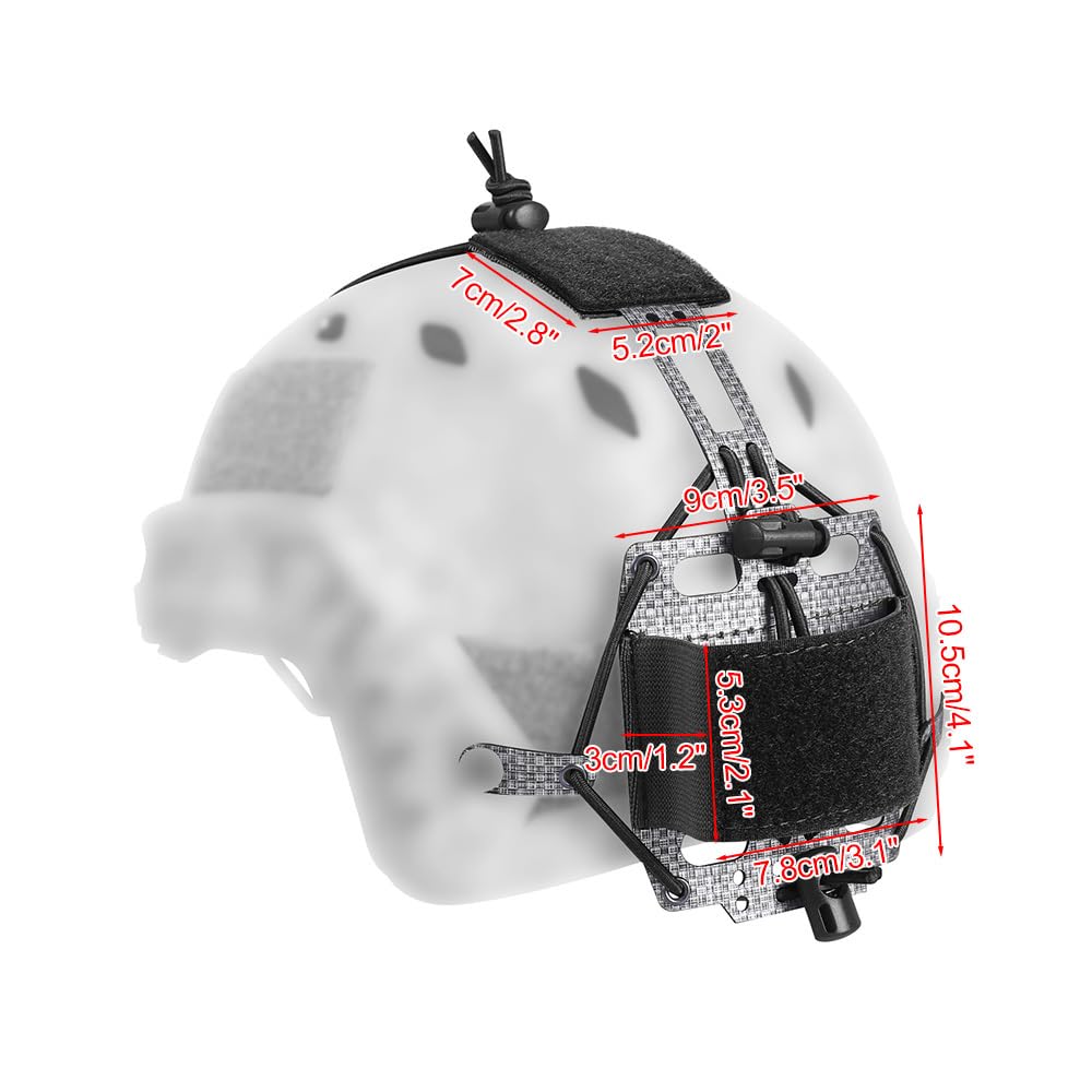 Borsa per Peso Casco, Custodia per Batteria NVG per Casco Tattica, Sacchetto Contrappeso per Caschi da Softair con Gancio e Passante per Sistema di Ritenzione da Batteria PVS31