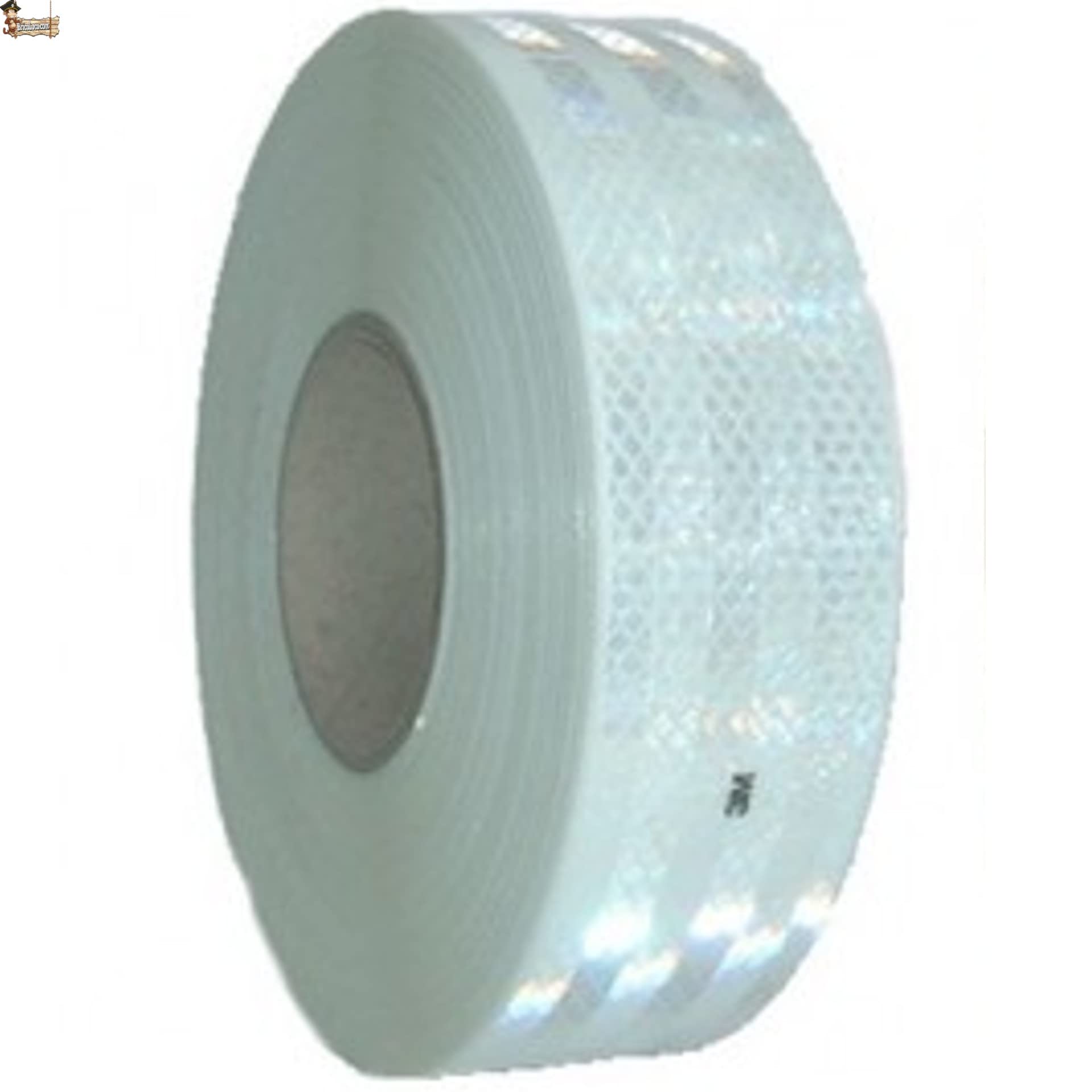 BricoLoco.com 3 M taśma odblaskowa z homologacją V23 do samochodów ciężarowych, motocyklowych, rowerowych, szerokości 51 mm. Czerwony, żółty lub biały pasek sygnalizacyjny, ostrzegawczy (5 mts x 51 mm. BIAŁY)