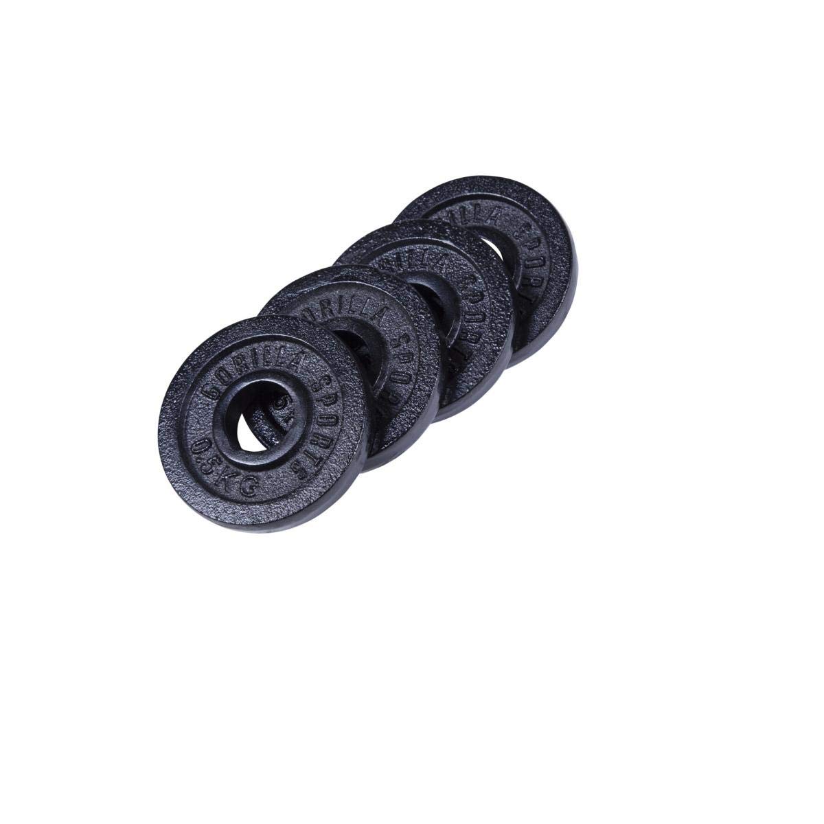 Disques de poids en fonte noire/argent - De 0,5 KG à 30 KG