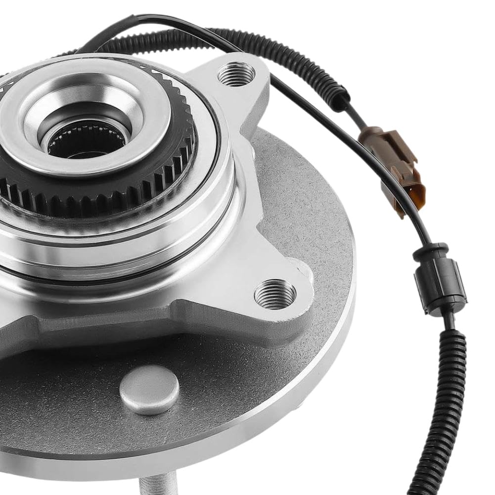 Conjunto de buje y cojinete de rueda delantera con ABS de 6 lengüetas compatible con gasolina 2015 2016 2017 4WD V6 3 5L