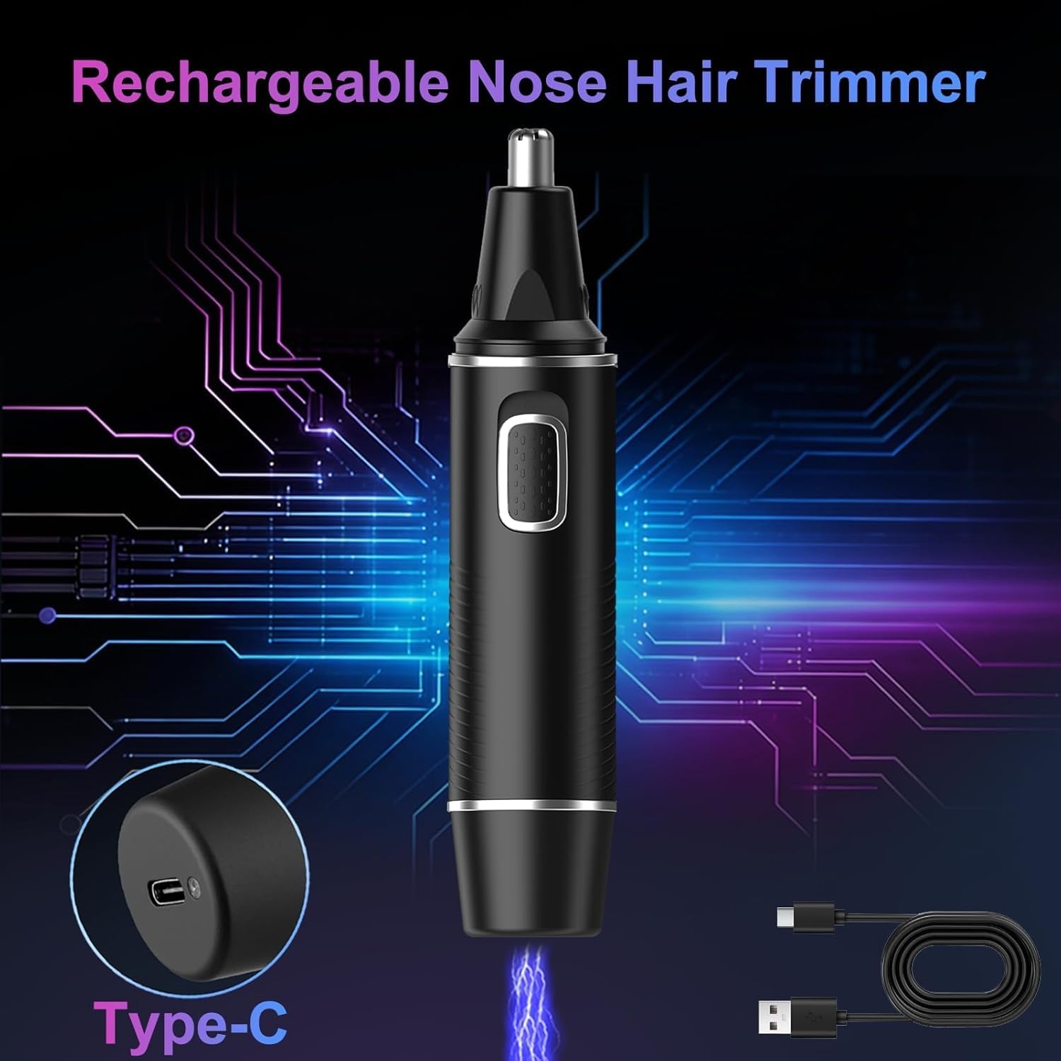 AREYZIN Nose Hair Trimmer - Painless & Rechargeable -4