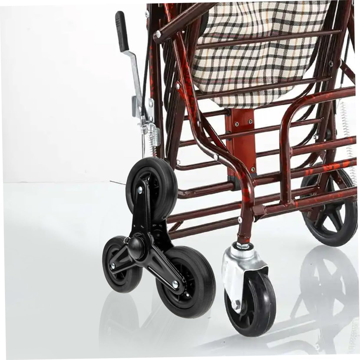 SHINEOFI 2pares Ruedas De Hierro Resistentes Triangulares Carritos Para Escaleras y Facilitar El Transporte