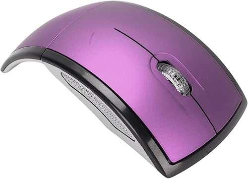 Miniatura 1 de Ratón inalámbrico plegable, mouse ergonómico portátil de 2.4 G con interruptor de apagado magnético, para computadora portátil (morado)