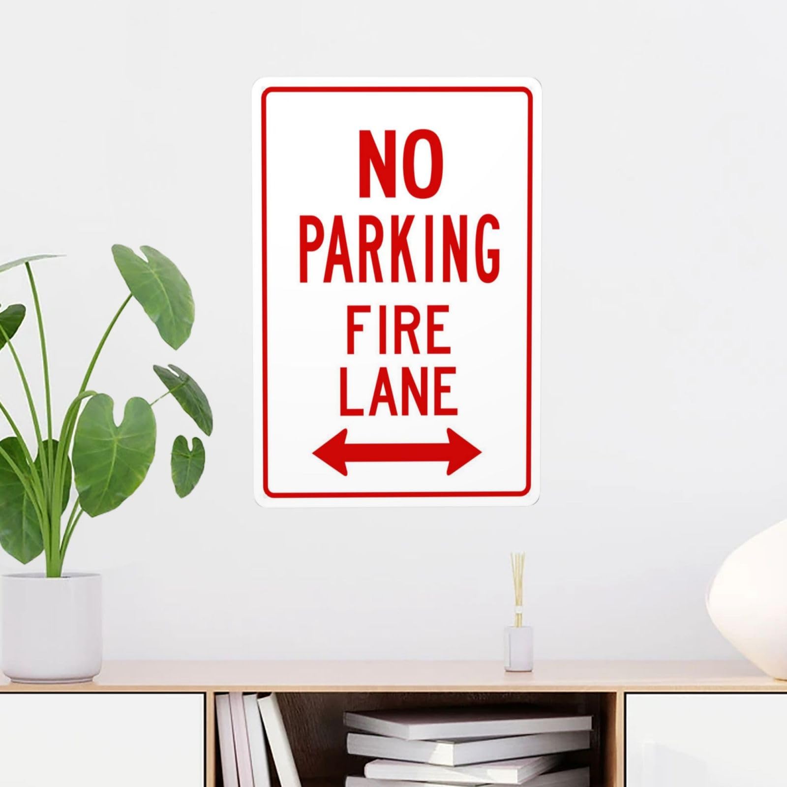 Vintage 'No Parking Fire Lane' Tin Sign - Rustic Distressed Metal Wall Decor, 8x11 Inches, Made In USA 4 thumbnail image