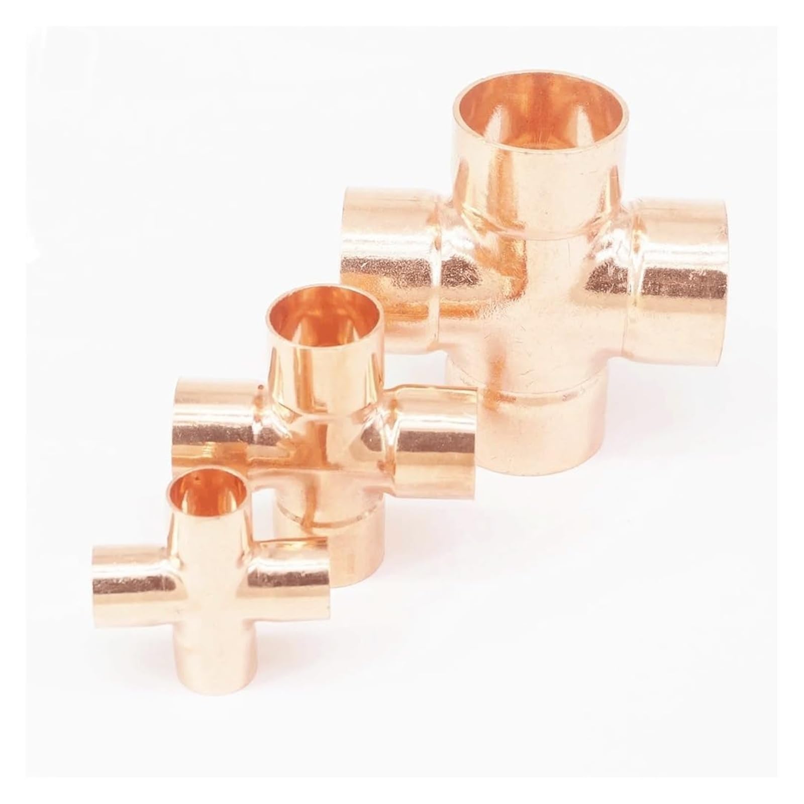Raccordo for tubi, adattatore a croce con estremità in rame a 4 vie, for raccordo in ottone for ferramenta idraulica(42x1.4 mm)