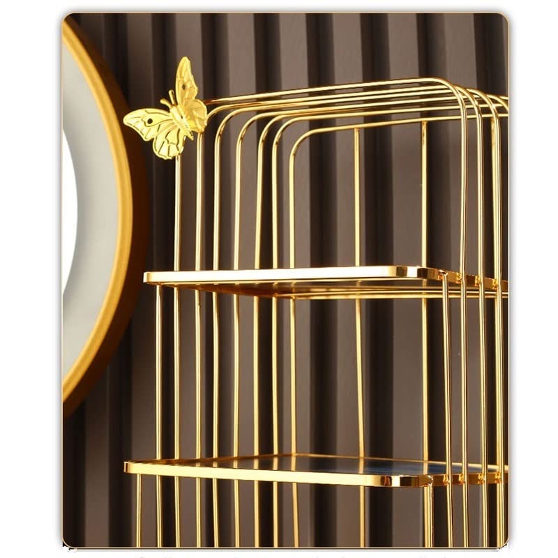 Vitrina Cosmética Casa cosmética de escritorio Caja de almacenamiento de tres capas Caja de escritorio de cuidado de la piel de almacenamiento de cuidado de la piel adecuado for el baño del baño Organ