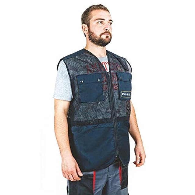 Dingo Gear Chaleco de Malla antidesgarros para adiestrador de Perros, Ligero, Transpirable, Negro, L